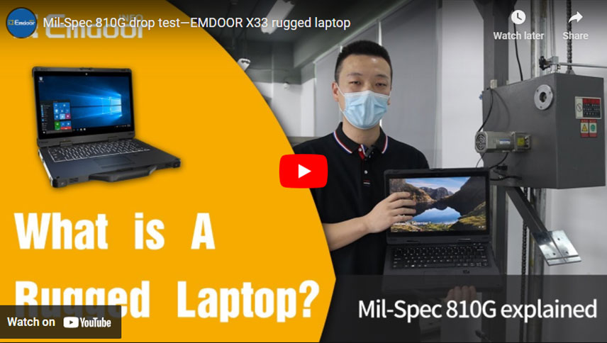 Mil-Spec 810G drop test-EMDOOR X33 laptop robusto